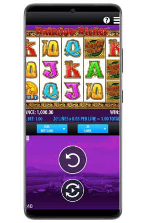 Game process Rainbow Riches slot