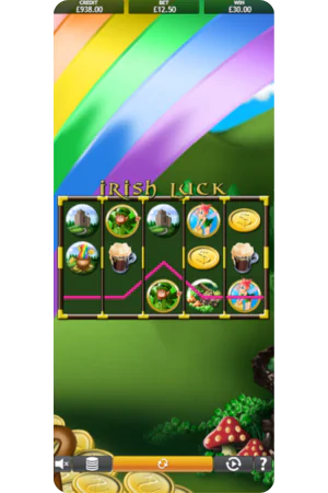Irish Luck slots small win celebration