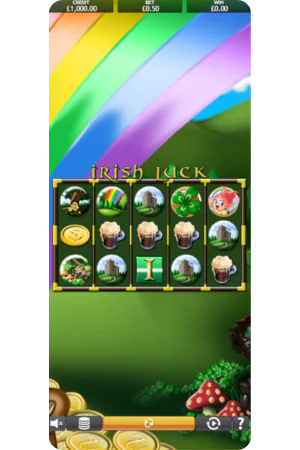 The main game window of Irish Luck slot